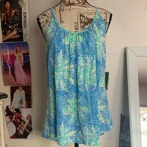 Lilly Pulitzer Bennet Blue Tropic Hot Top